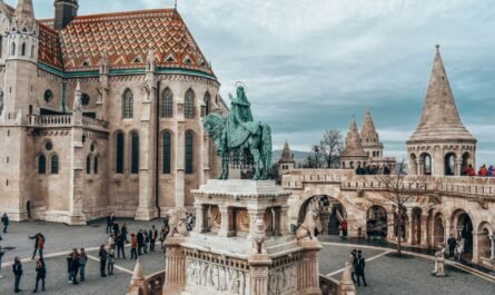 monument above the Danube on the Buda side of Budapest