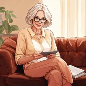 Beta reader reading an ebook real life retirement